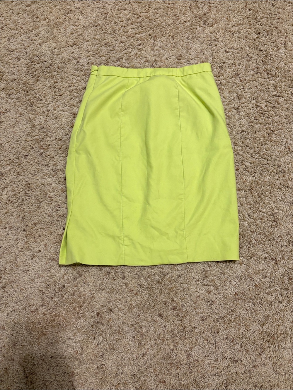 J. Crew Neon Yellow Pencil Skirt